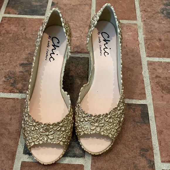 Chic by Lady Couture Glitter Jelly Wedges - Picture 1 of 8